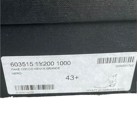 SAINT LAURENT Black Croc Wyatt Harness Boots - Picture 6 of 6